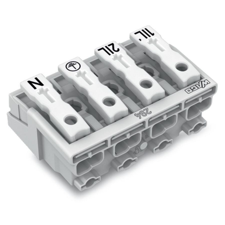 Kroonklem Drukknop extern z. PE-contact wit 294-4024 VVE=500