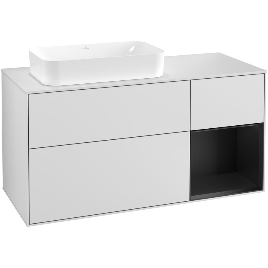 Wastafelonderkast Finion 1200x603x501mm White Matt Lacquer G281PDMT