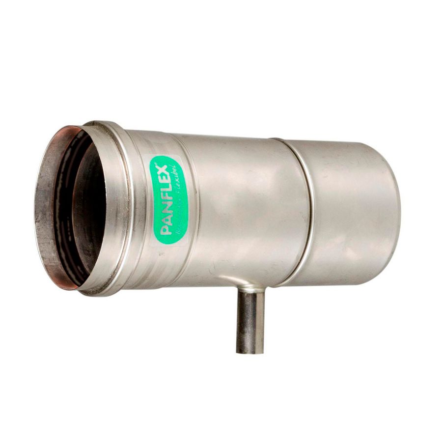 Condensaftap horizontaal 80mm RVS