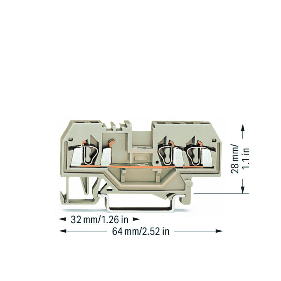 3-draads rijgklem 2,5mm² Ex e II lichtgrij 280-993 VVE=100