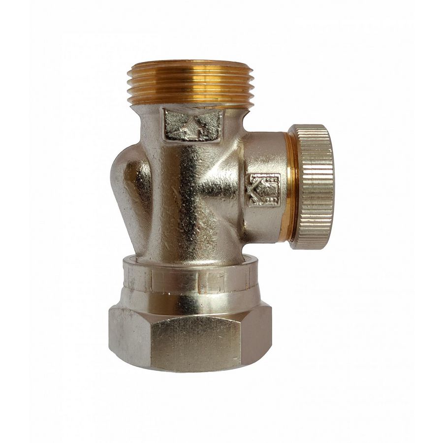 Thermostatische Koelstop 18-25gr.C 3/4x3/4 vern. messing