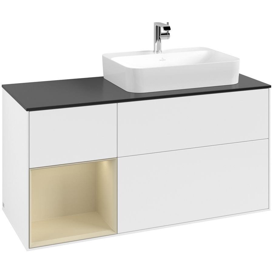 Wastafelonderkast Finion 1200x603x501mm White Matt Lacquer G392HJMT