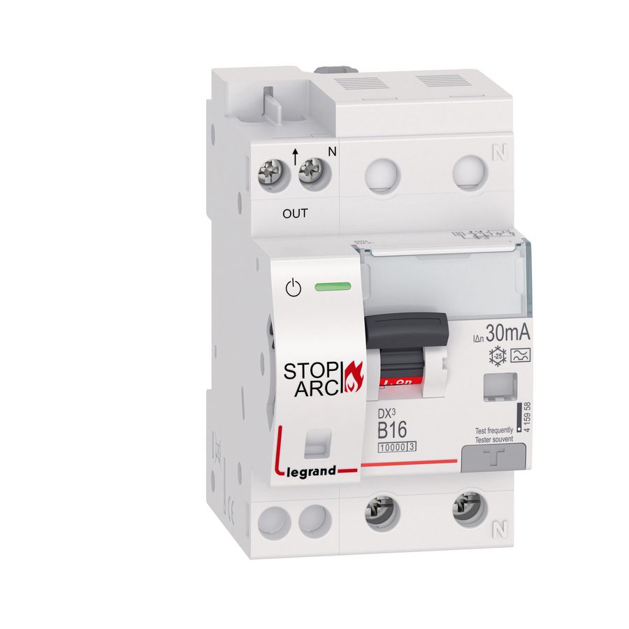 Stop Arc Aardlekschakelaar 1P+N B16 30mA 3 module
