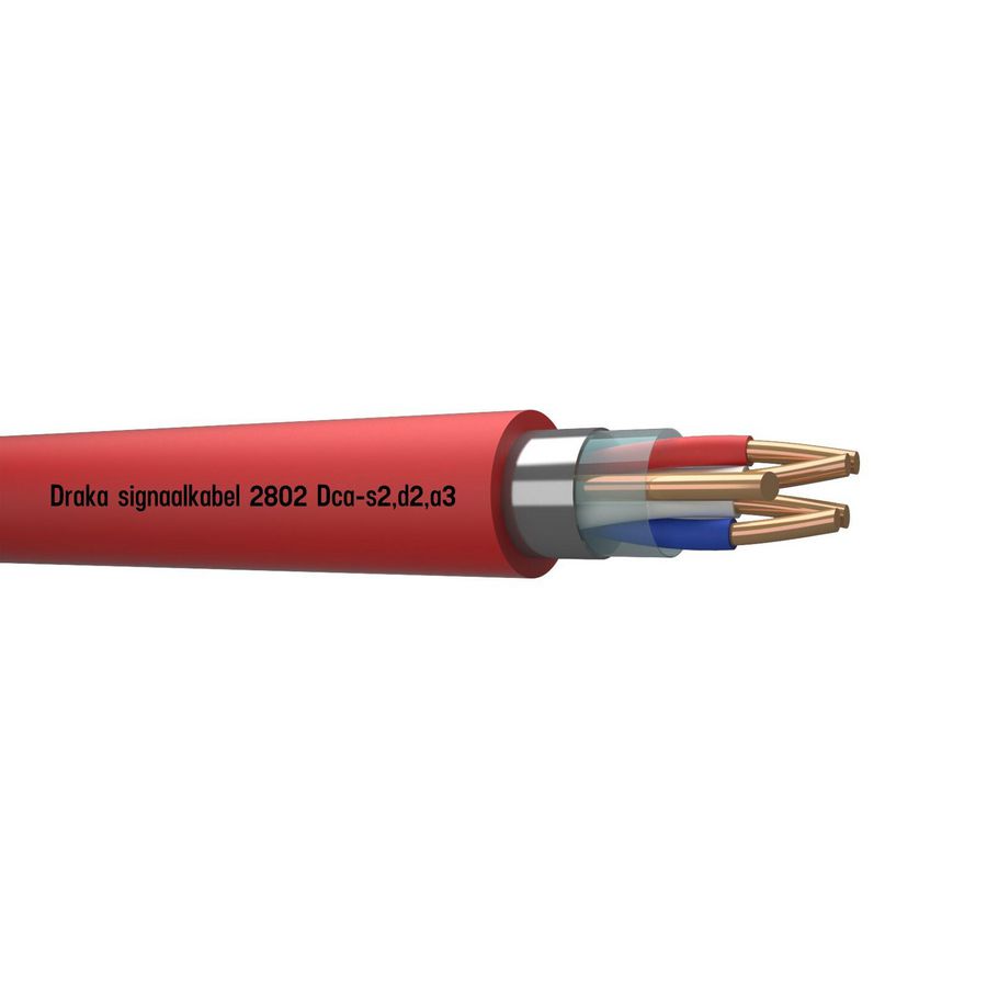 Haspel a 500m. signaal kabel afg Dca rd# 2x2x0,8mm 2802 BM