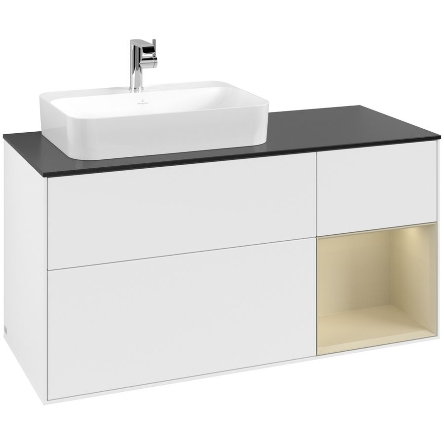 Wastafelonderkast Finion 1200x603x501mm White Matt Lacquer G402HJMT