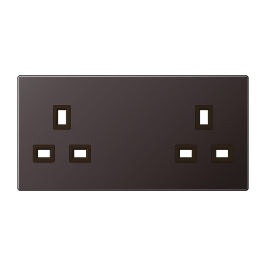 Wandcontactdoos afdekking BS 2x13 PL LS-Dark