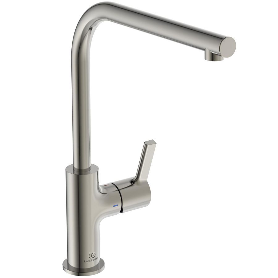 Keukenmengkraan m. hoge l-uitloop silver storm (rvs-look) Gusto