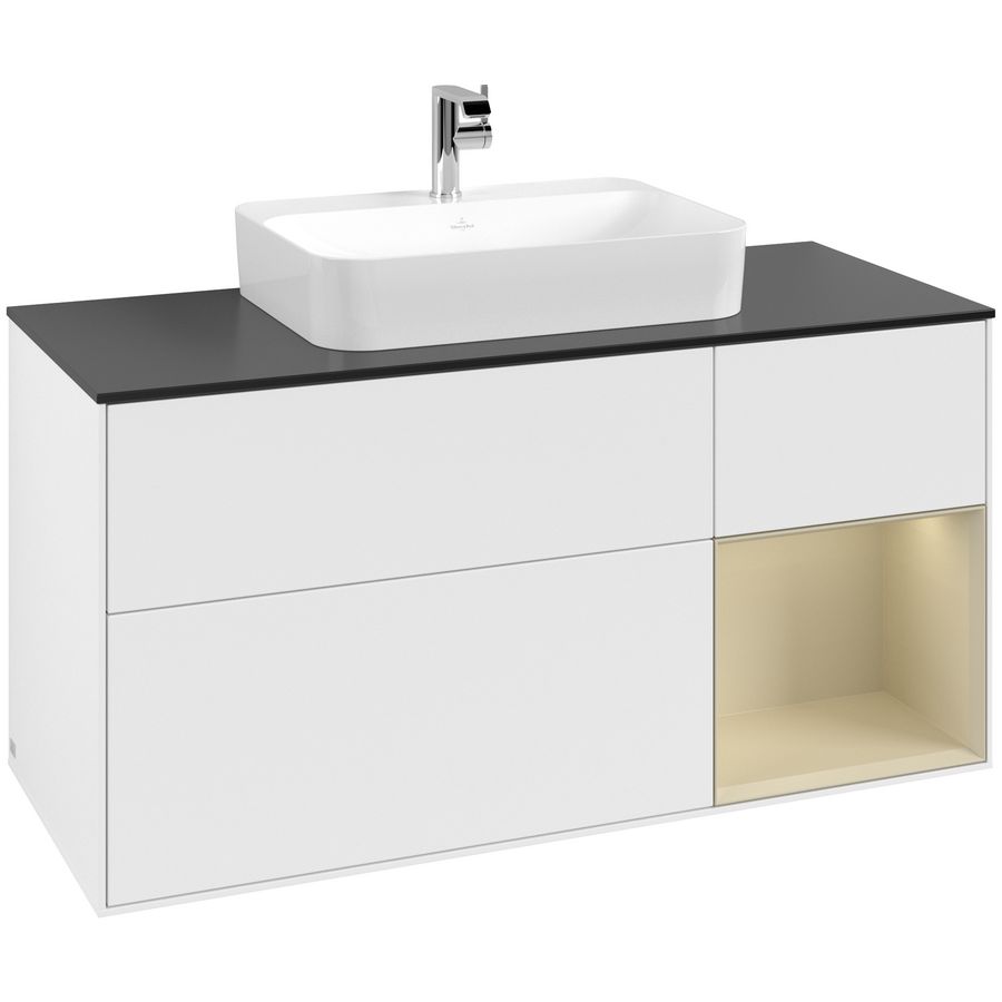 Wastafelonderkast Finion 1200x603x501mm White Matt Lacquer G422HJMT