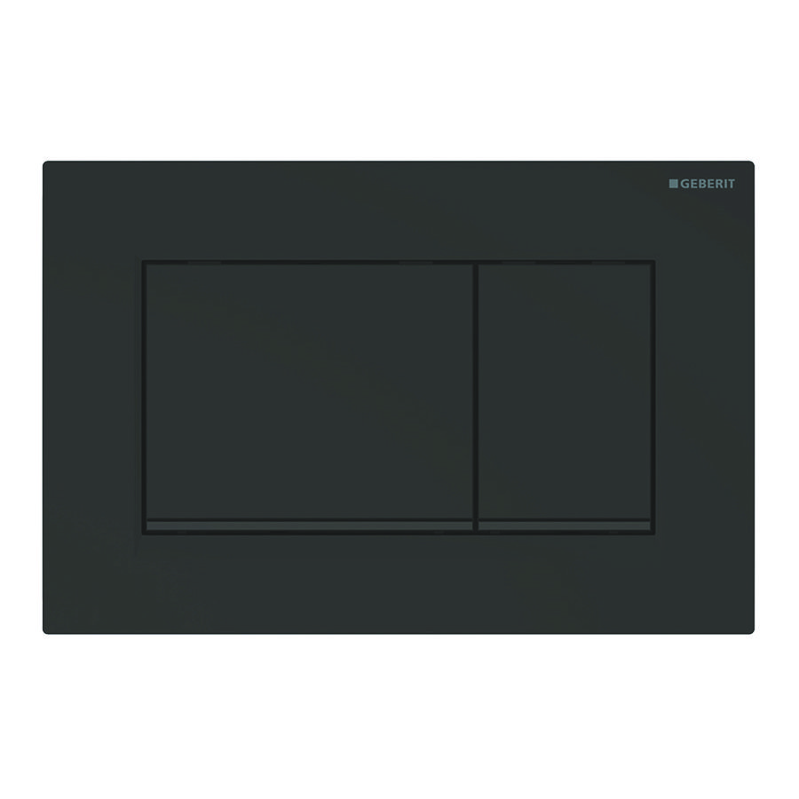 Sigma30 bedieningsplaat 2-toets plaat+toetsen: matzwart designstroken: zwart EtC