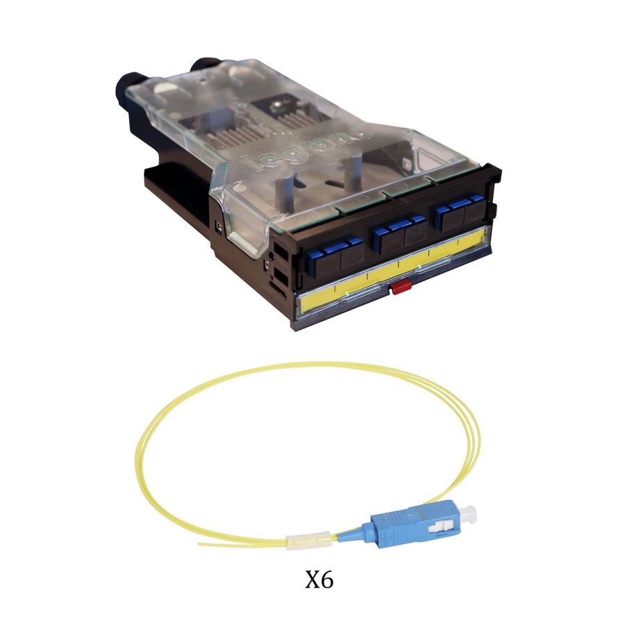 Cassette 3 SC duplex + 6 pigtails OS2 LCS3