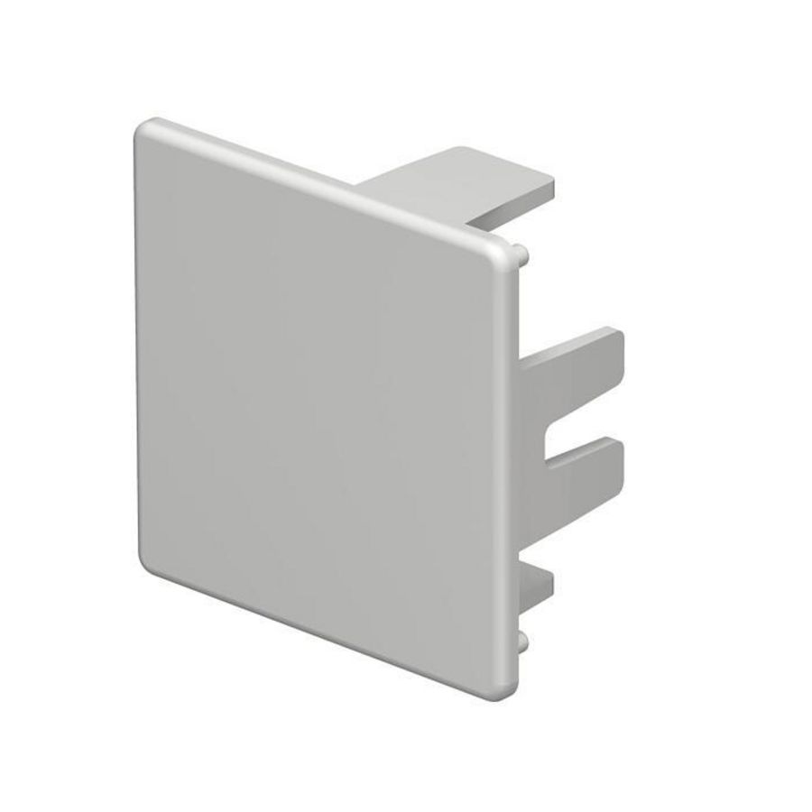 Eindstuk 40x40mm polyvinylchlorid lichtgrijs VVE=10