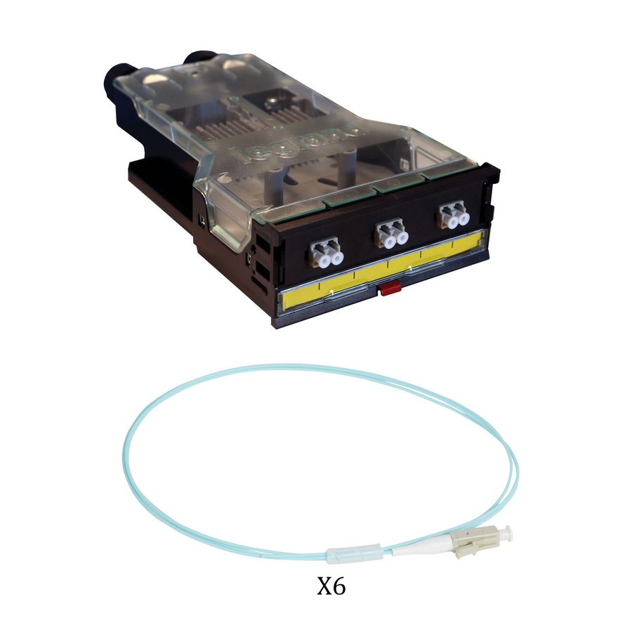Cassette 3 LC duplex + 6 pigtails OM3 LCS3