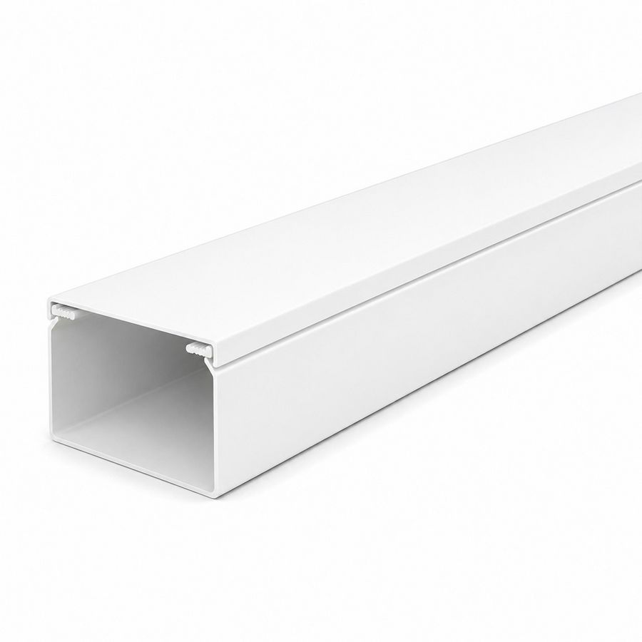 Lengte a 2m. kabelkanaal 60x40mm wit met folie