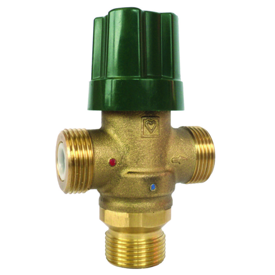 Warmwater mengventiel 4l/min. mengtemperatuur 50 gr.