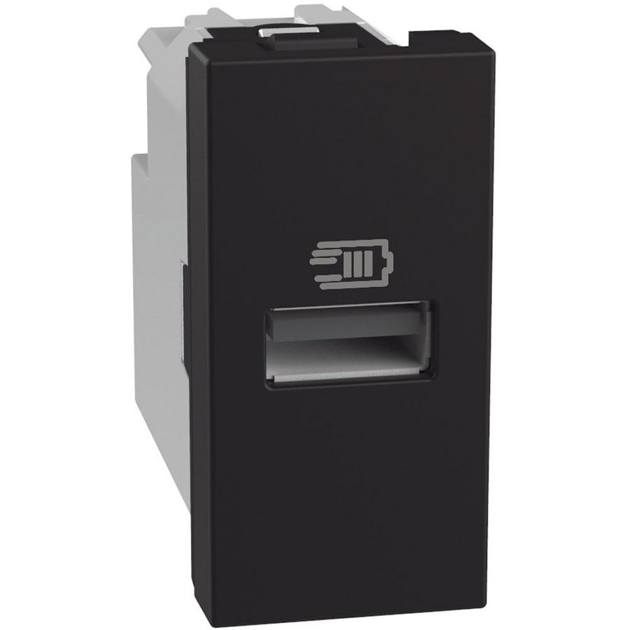 Light Now USB oplader type A - 15W - 1 module - zwart