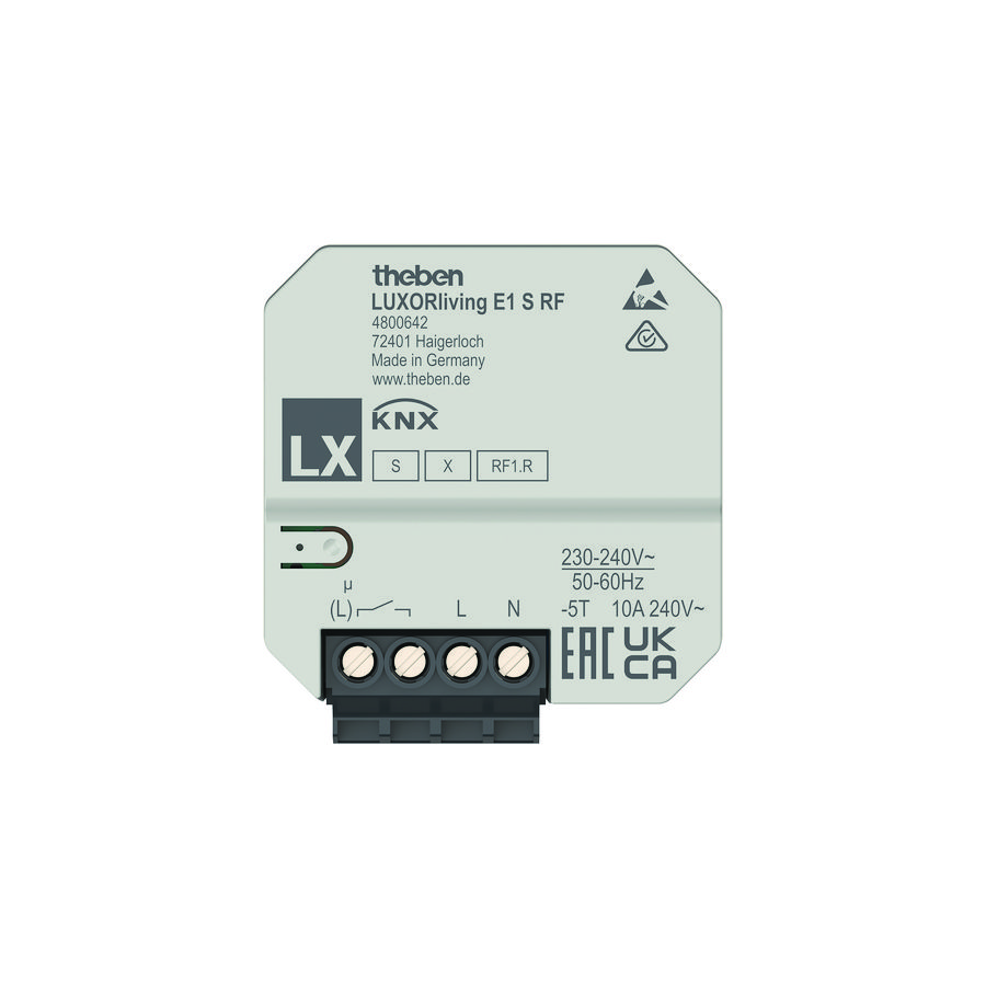 1-voudige verwarmingsactor tbv elec. Verwarming LUXORliving