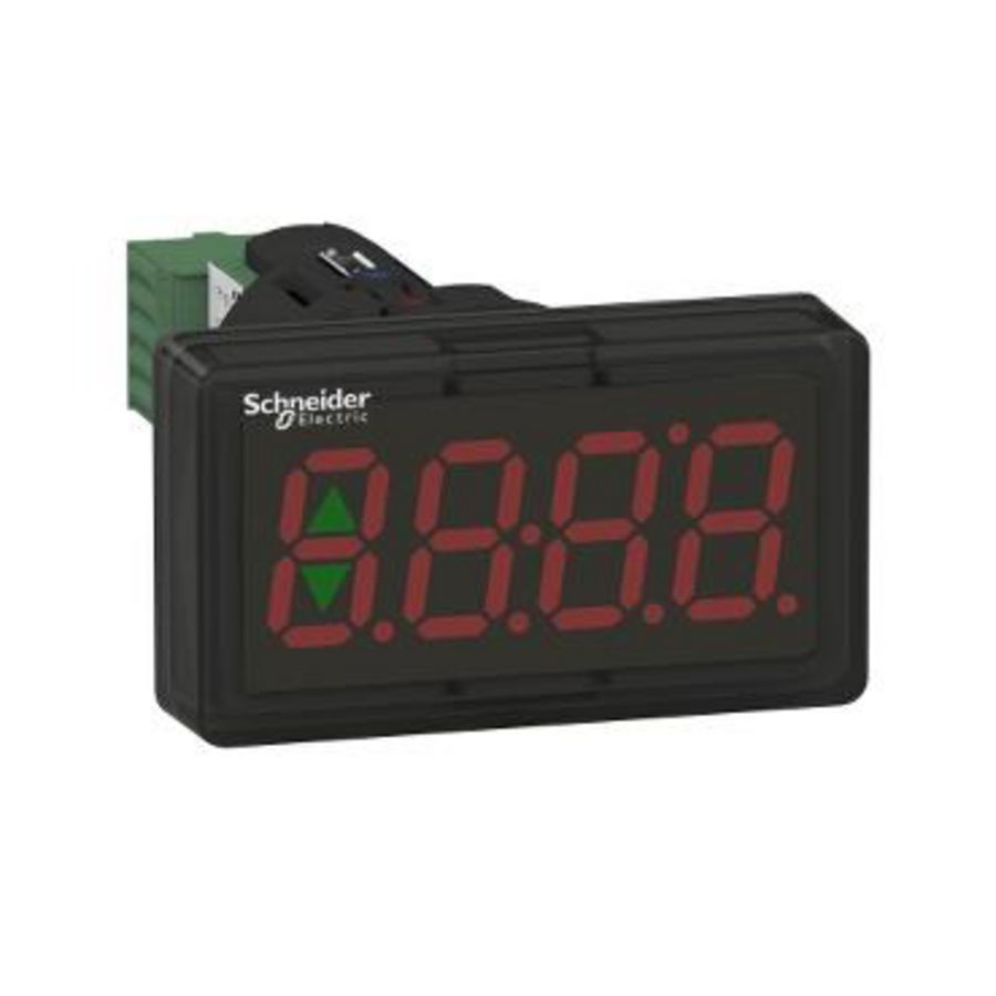 Digitale paneelmeter kunstst zwart rond 22mm 4digits rodeLED
