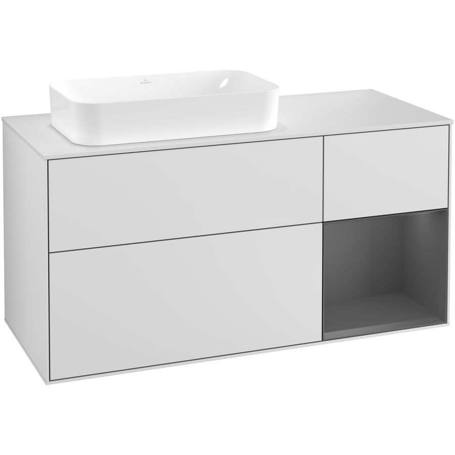 Wastafelonderkast Finion 1200x603x501mm White Matt Lacquer G281GKMT