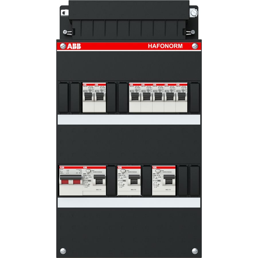 Installatiekast 7x achter 3x 30mA + HS 1-f