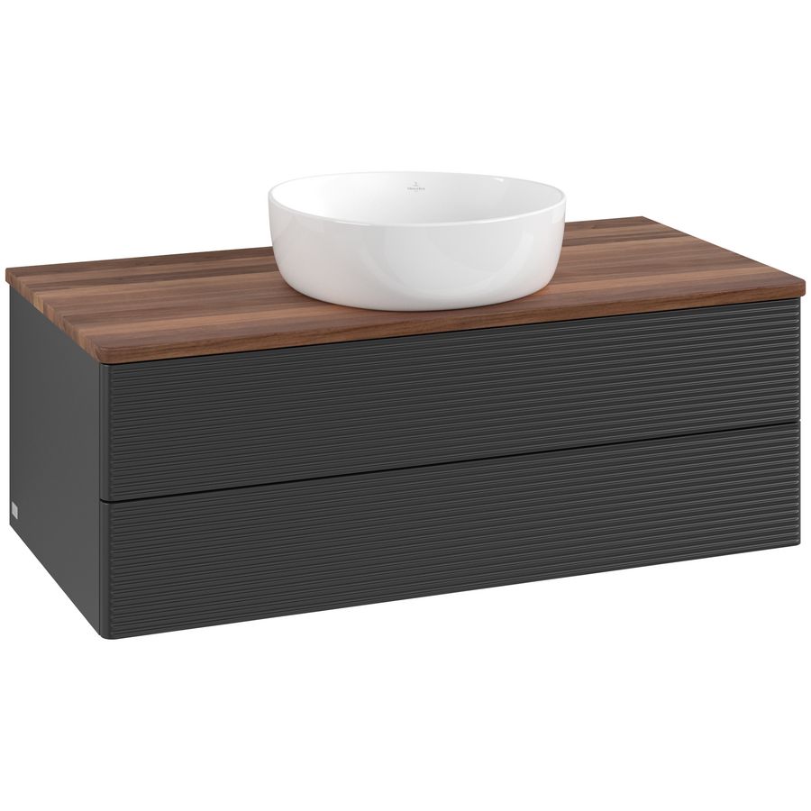 Wastafelonderkast Antao 1000x360x500mm Black Matt Lacquer L20112PD
