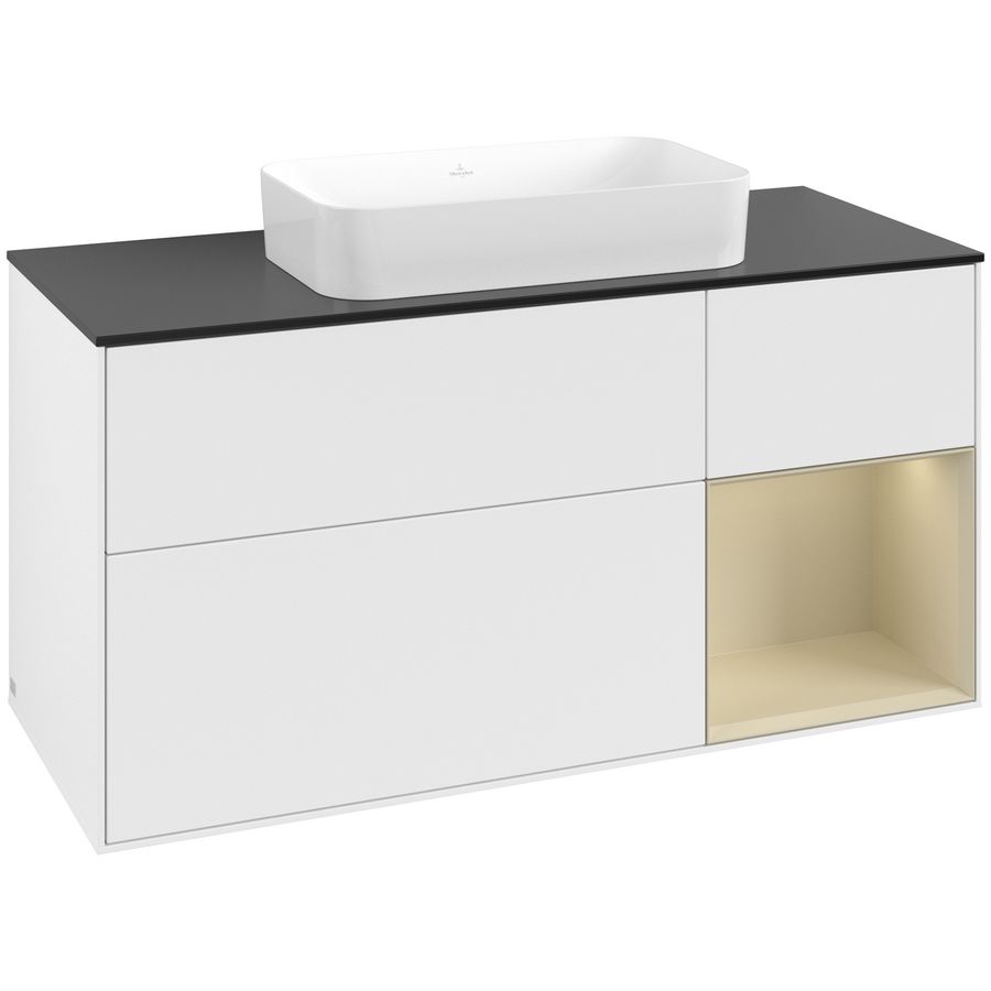 Wastafelonderkast Finion 1200x603x501mm White Matt Lacquer G712HJMT