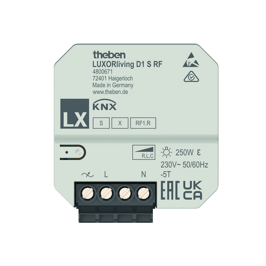 1-voudige RF dimactor inbouw LUXORliving