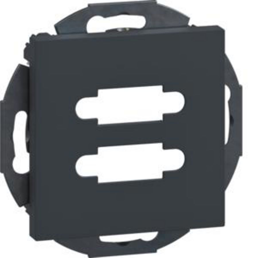 Draagplaat 2V multimedia D-Sub connector 20,5x11,4 zwart