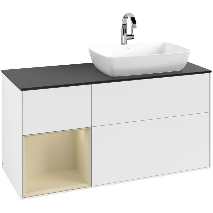Wastafelonderkast Finion 1200x603x501mm White Matt Lacquer G802HJMT