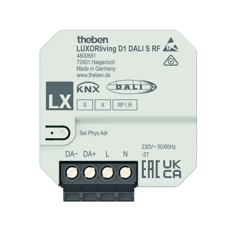 Draadloze DALI-actor 1-voudig inbouw LUXORliving