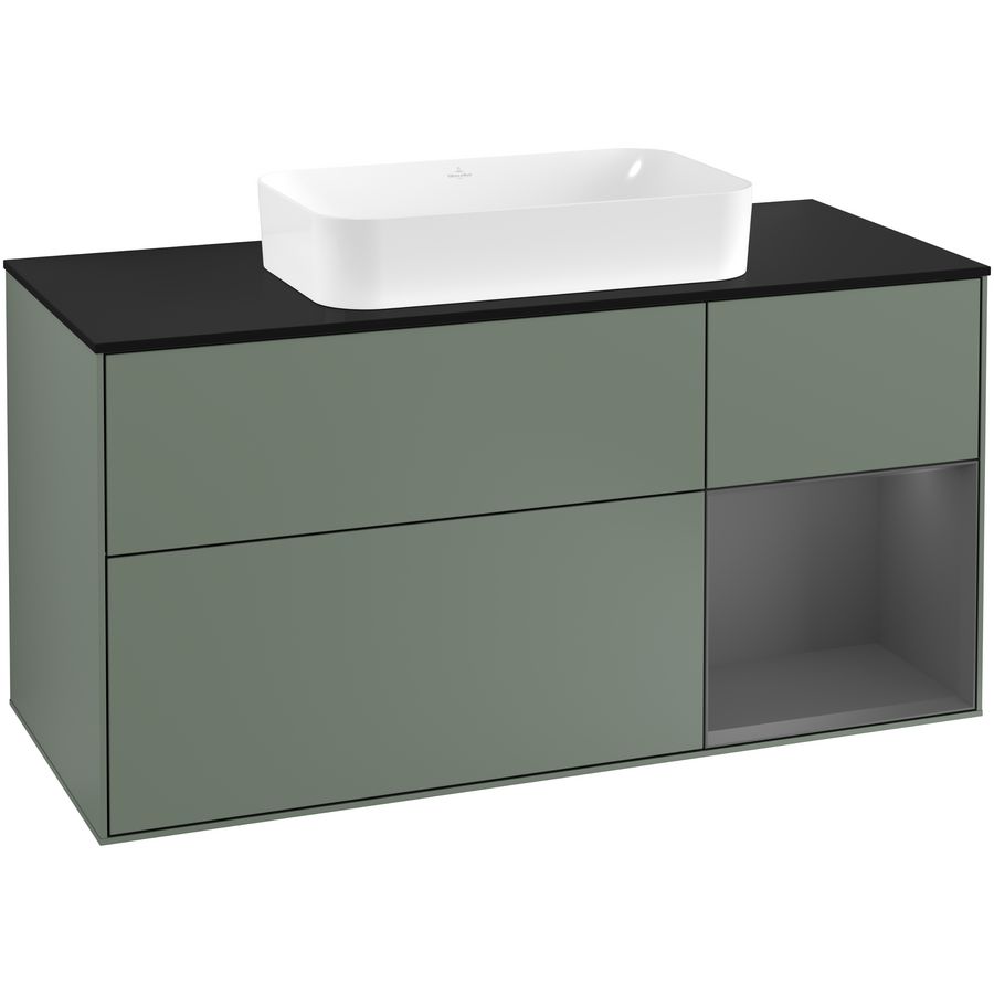 Wastafelonderkast Finion 1200x603x501mm Olive Matt Lacquer G302GKGM