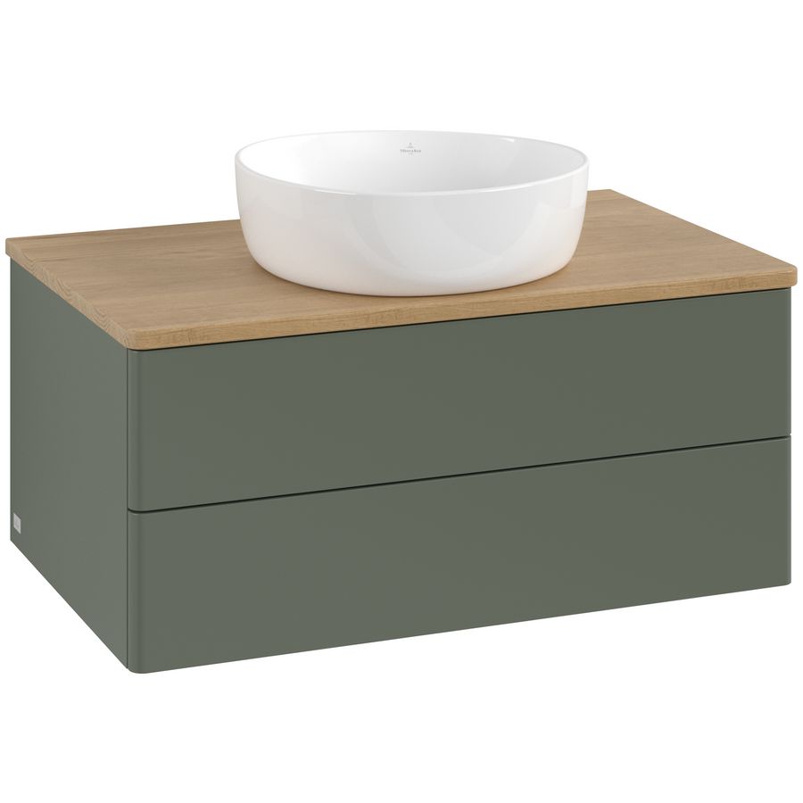Wastafelonderkast Antao 800x360x500mm L.Green Matt Lacquer L19011HL