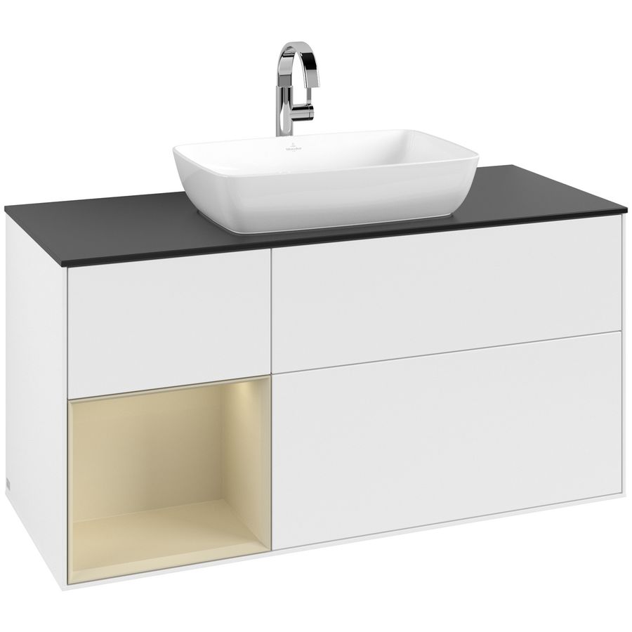 Wastafelonderkast Finion 1200x603x501mm White Matt Lacquer G822HJMT