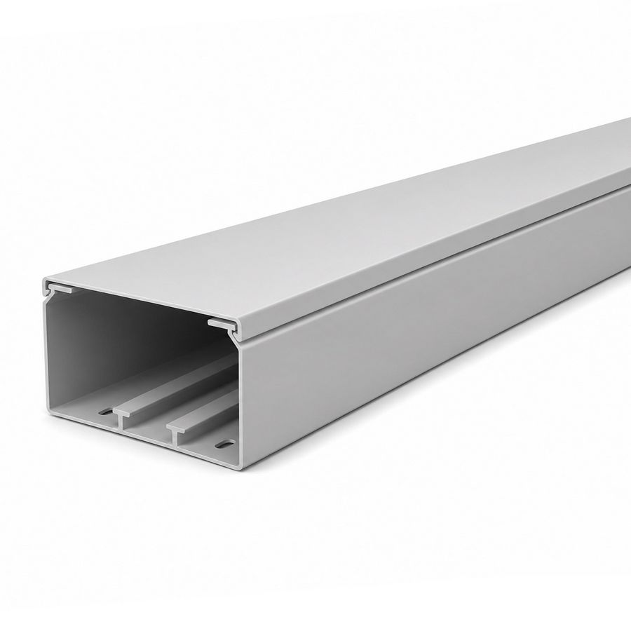 Lengte a 2m. kabelkanaal 110x62mm grijs met folie