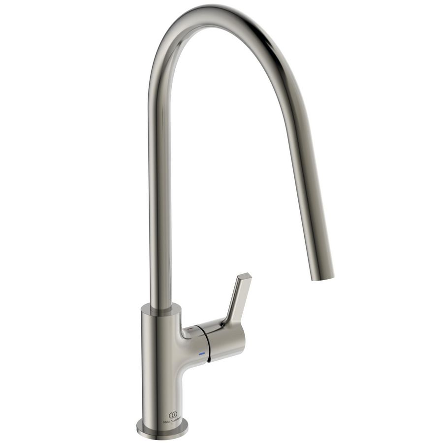Keukenmengkraan m. hoge ronde uitloop silver storm (rvs-look) Gusto