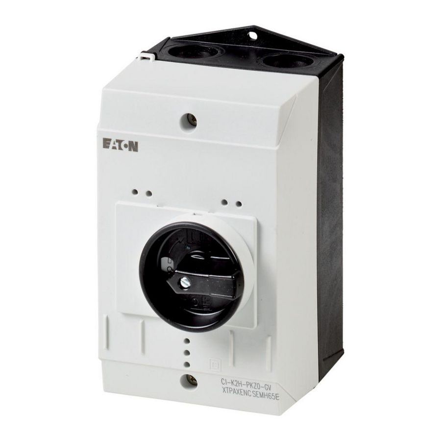 Kast kunststof IP65 leeg PKZM0 met VHI knop rood/geel 219657