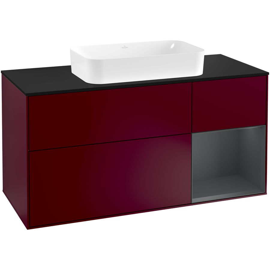 Wastafelonderkast Finion 1200x603x501mm Peony Matt Lacquer G302HGHB