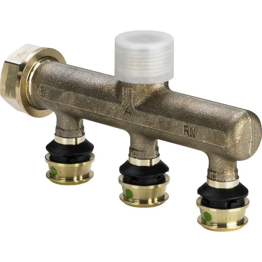 Verdeler RAXOFIX 3/4"bt.dr. 3 x aansluitingen 16mm pers 5326.07