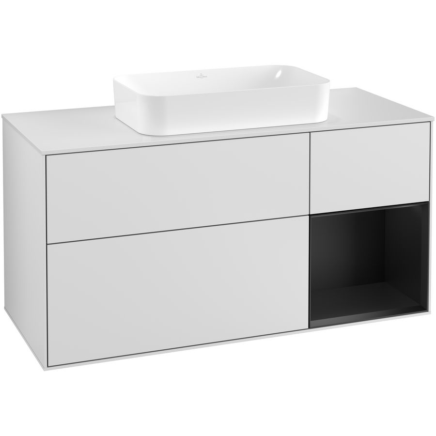 Wastafelonderkast Finion 1200x603x501mm White Matt Lacquer G301PDMT