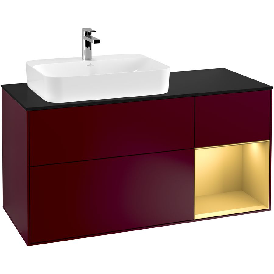 Wastafelonderkast Finion 1200x603x501mm Peony Matt Lacquer G402HFHB