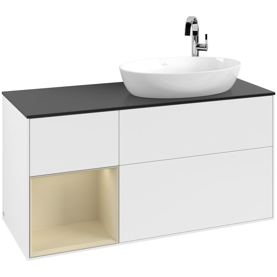 Wastafelonderkast Finion 1200x603x501mm White Matt Lacquer G922HJMT