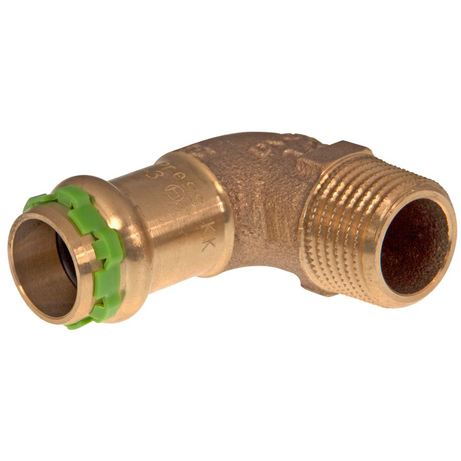 Puntknie 90° SudoPress Koper FM 15x1/2"bt.dr. SP4092GV