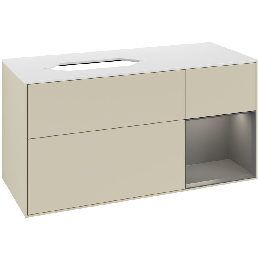 Wastafelonderkast Finion 1200x603x501mm S.Grey Matt Lacquer F691GKHJ