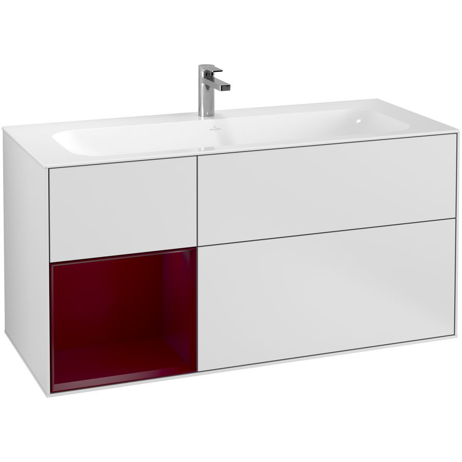 Wastafelonderkast Finion 1196x591x498mm White Matt Lacquer F060HBMT