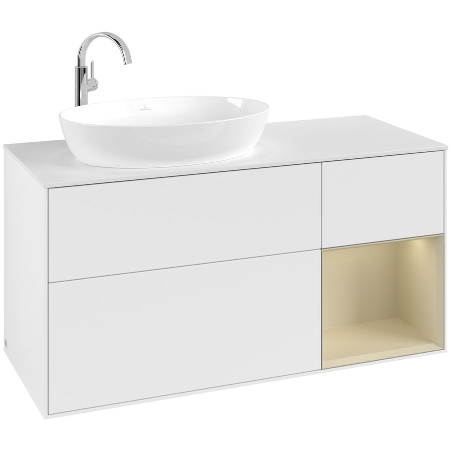 Wastafelonderkast Finion 1200x603x501mm White Matt Lacquer G931HJMT