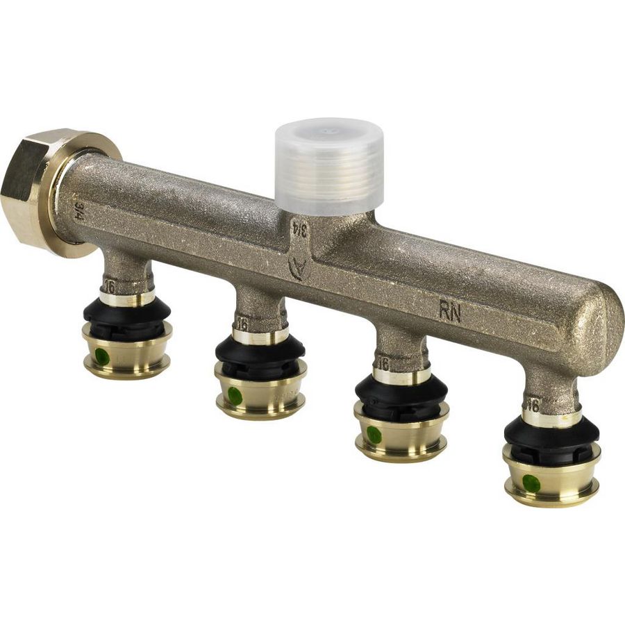 Verdeler RAXOFIX 3/4"bt.dr. 4 x aansluitingen 16mm pers 5326.05