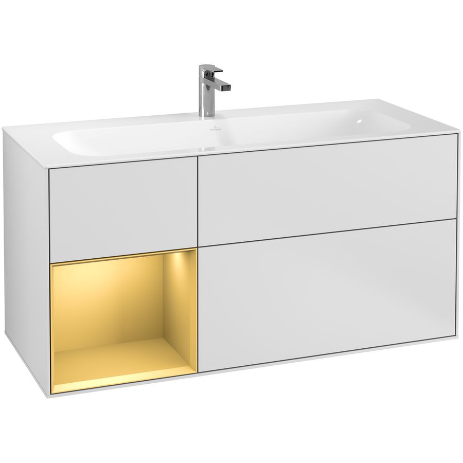 Wastafelonderkast Finion 1196x591x498mm White Matt Lacquer F060HFMT