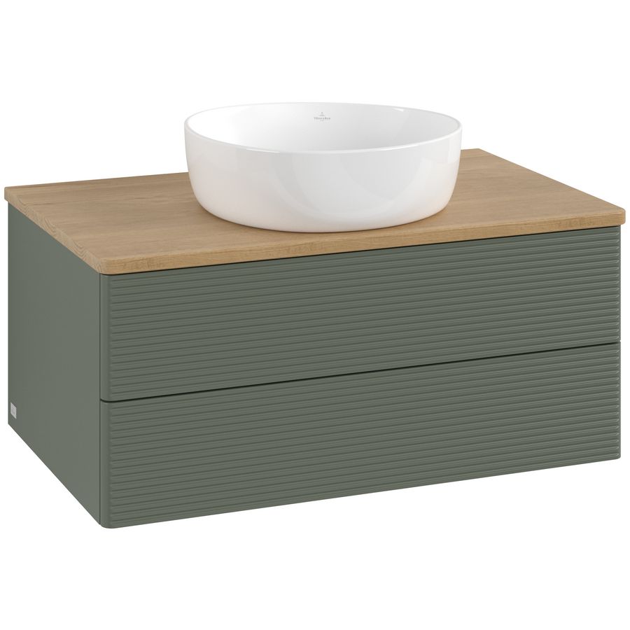 Wastafelonderkast Antao 800x360x500mm L.Green Matt Lacquer L19111HL