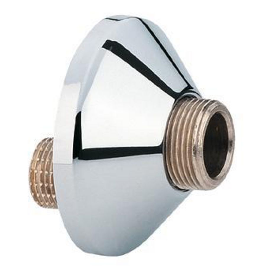 PROMO Set a 2st. s-koppeling incl. rozet 1/2"x3/4" chroom 7,5mm verstelbaarheid (1200100M)
