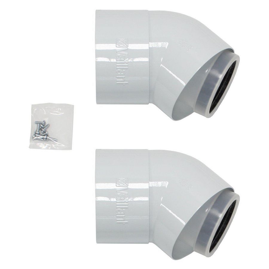 Set a 2st. Concentrische bocht 45gr 80/125 HR