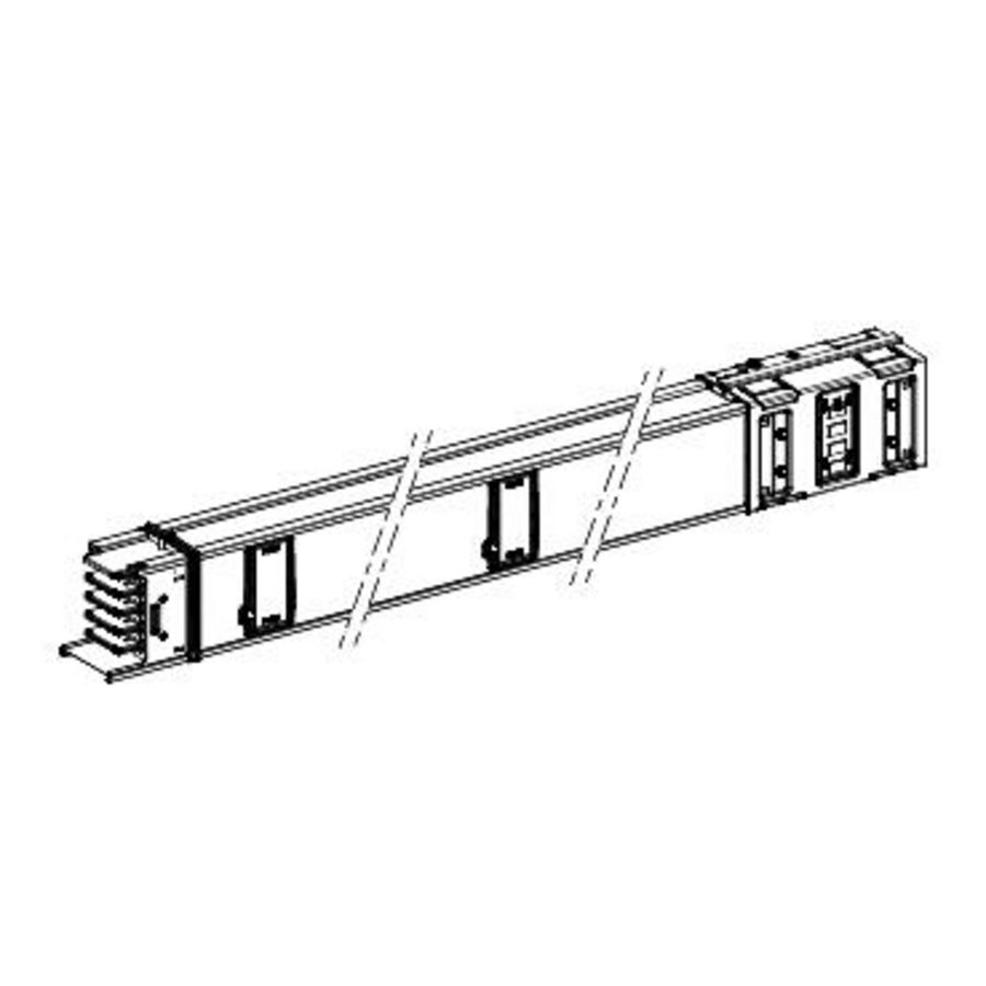 Recht element 1000A 1,5m 3L+N+PE Wit 4 Aftakkin Canalis KS